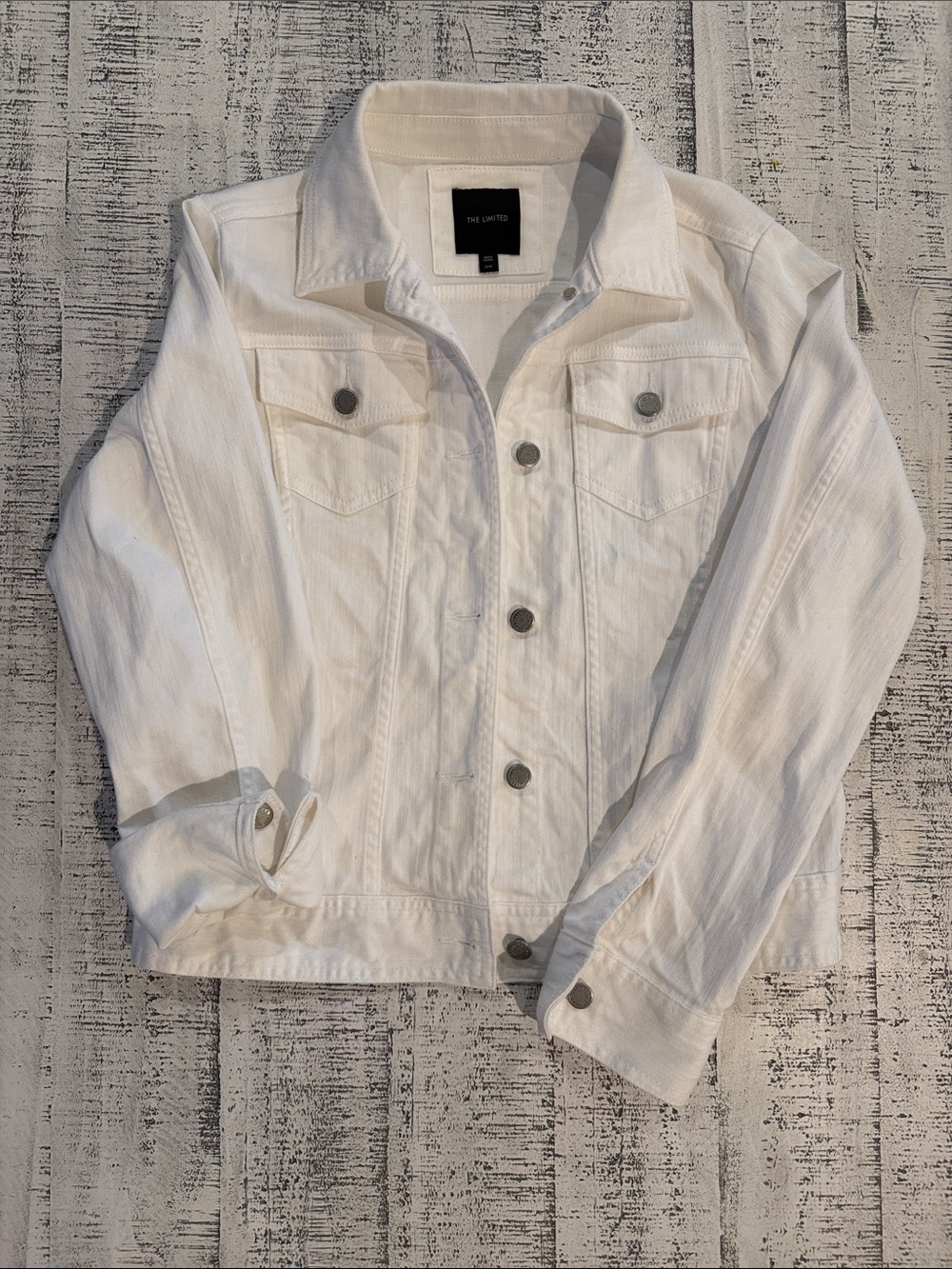 The Limited White Denim Jean Jacket